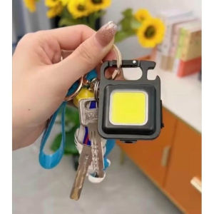 Đèn led mini cob móc khóa siêu sáng đa năng dụng cụ mở lắp bia