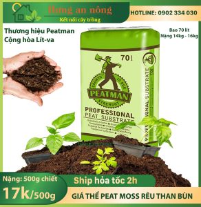 Túi 500g/1kg Peatmoss Peatman giá thể rêu than bùn chuyên dùng ươm gieo mầm giâm chiết cành (1 lít tầm 200g )