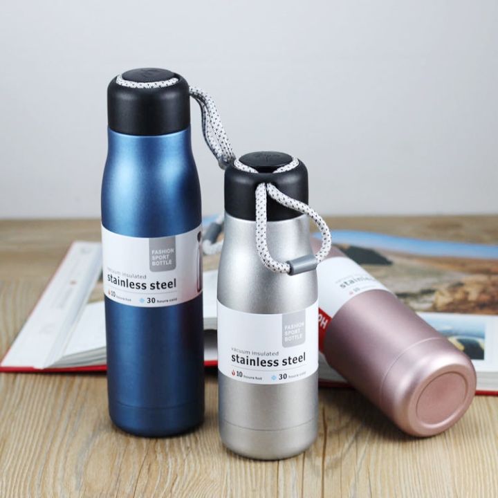 H-130 The Best Sport Vacuum Cup Travel Thermos Tumbler Bottle Stainless  Steel Mug Flasks With handle 420ML/600ML