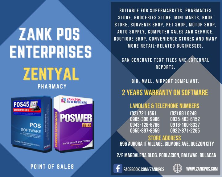 ZENTYAL POS SOFTWARE PHARMACY PET SHOP BOTIQUE SHOP MORE