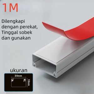 1M Kabel Duct Cable Ducting Penutup Pelindung Kabel Tempel Dinding Lantai PVC Tray Kabel Listrik