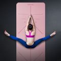 [SG] TPE Yoga Mats Tasteless Pilates Gym Exercise Sport Living Room Pads for Fitness Body Building with Position Line with Carrying Strap & Bag. 