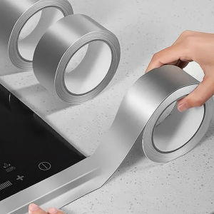 2Roll Self Adhesive Aluminium Foil Tape High Temperature Resistant Waterproof For Kitchen Sink Gap