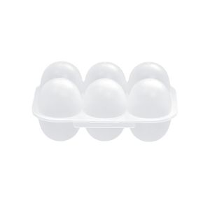GAOSU พลาสติกทำจากพลาสติก ที่ใส่ไข่6ช่อง กันรั่วซึม โปร่งใสโปร่งใส กล่องเก็บไข่ ทนทานต่อการใช้งาน พร้อมฝาปิด ถาดใส่ไข่ บ้านในบ้าน