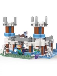 2023 New product compatible with Minecraft Ice and Snow Castle 21186 Childrens assembled building block toys for boys