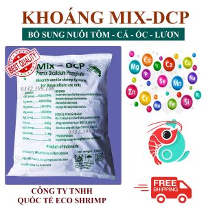 1 Bao 20Kg Khoáng Tạt MIX-DCP cho Tôm Cá Tăng Trưởng Nhanh - Ngừa Cong Thân Đục Cơ