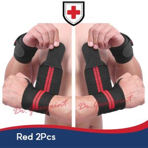 1Pair Wrist Wraps for Weightlifting - Wrist Support for Gym Bench Press Pushups - for Men and Women