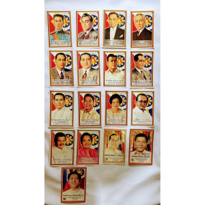 Philippine Presidents Postcard Set Of 17 Presidents