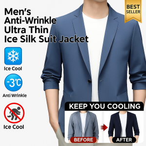 Anti-Wrinkle Ultra Thin Ice Silk Suit Jacket All-match Business Casual Formal Wear Lapel Suit