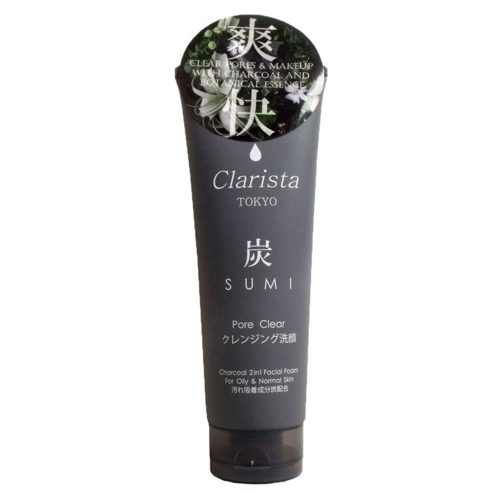 Clarista Tokyo SUMI Pore Clear Charcoal 2in1 Facial Foam