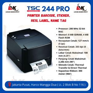 Printer Buat Cetak Resi Sticker Label Name Tag - Printer Thermal TSC TTP 244 Pro