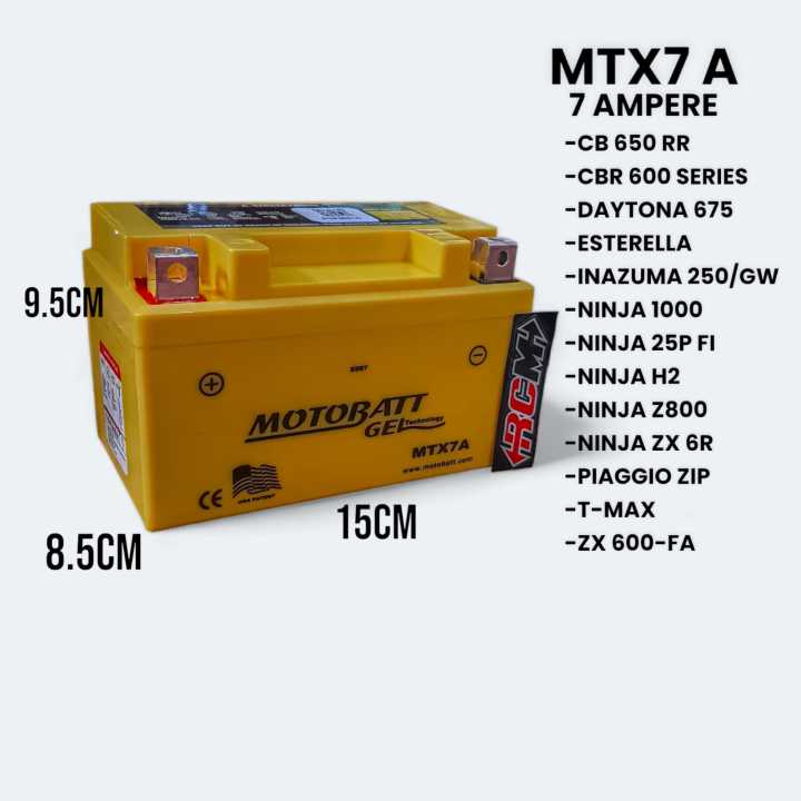 MTX7A ACCU ACU AKI KERING MOTOR GEL KAWASAKI NINJA250 NINJA 250