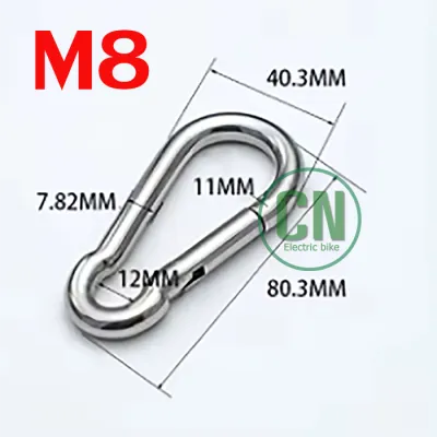 คาราบิเนอร์ Carabiner 304 สแตนเลสสปริง ไม่เป็นสนิม แข็งแรง รับน้ำหนักได้ เหมาะกับ ไต่เขา โยคะ ฟิตเนส พร้อมจัดส่ง