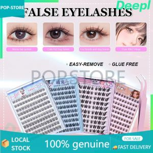 COD 4 STYLES Best Seller Sunflower Glue-Free False Eyelash BQI Self-Adhesiver Lashes 10-12mm C Curl for Beginners