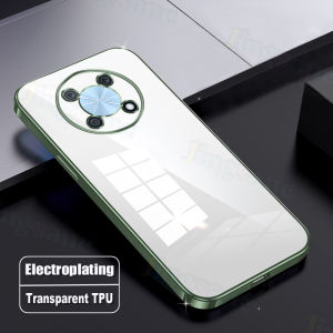 Jingsanc Ốp lưng trong cho Huawei Honor 90 Lite 5g 90 70 50 ma thuật 5 Pro P60 Pro Nova 11 10 9 7 Pro SE 4G 5g mạ điện viền màu xanh lá cây vỏ điện thoại nhựa TPU mềm chống sốc bảo vệ ống kính máy ảnh mạ Z001-1
