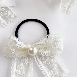 Kiểu Pháp ren nơ cài tóc dây thừng cho cô gái tuổi teen mùa xuân tiệc nhiếp ảnh sử dụng kẹp Tóc Vải dây buộc tóc