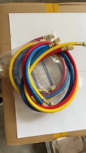 0.9M-3M A/C Charging Hose Tube Kit Hose Low Loss Fittings for R134A R12 R22 Refrigerant Air Conditioning Manifold Gauge 1/4" SAE