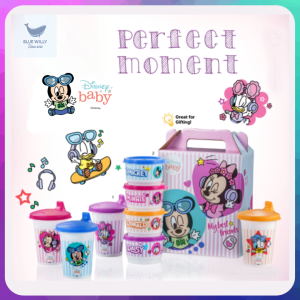 Tupperware Baby Snack Set Baby Snack Cup Baby Sippy Cup Baby Disney Mickey Minnie Snack Set 8pcs Set Airtight Liquid Tight Bekas Cawan Baby BPA Free Lifetime Warranty