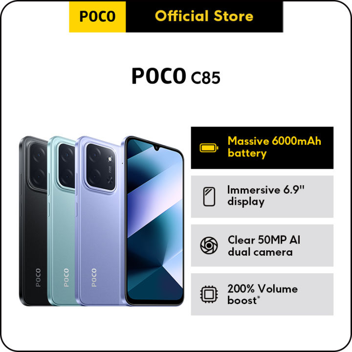 NEW - POCO C85 | 6GB+128GB/8GB+256GB Massive 6000mAh (typ) battery