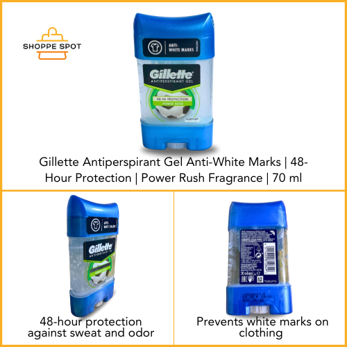 Gillette Antiperspirant Gel AntiWhite Marks 48Hour Protection