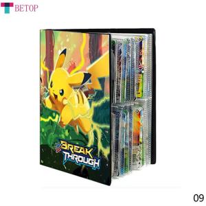 退Teabelle  240PCS Game Card Collection Holder Pokemon Cards Album Book Cartoon Anime Collection Folder Kid Cool Toy Gift