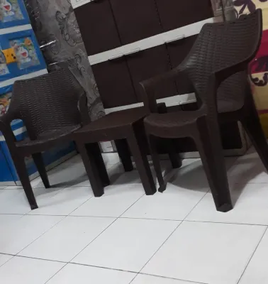 SET 2 KURSI + 1 MEJA TAMU PLASTIK KUAT ROTAN SUPER TERMURAH