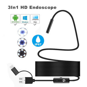 [Miễn Phí] + Thanh Toán Khi Nhận Hàng Ống Kính 5.5Mm 7Mm 1M 2M 5M Cáp USB Camera Nội Soi Android Camera Kiểm Tra Kính Ngắm 6 Đèn LED Camera Nội Soi USB PC