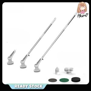 Handheld Electric Cleaning Brush | 5 Brush Heads | Adjustable Length | Multi-Purpose Scrubber for Bathroom Kitchen & Aquarium