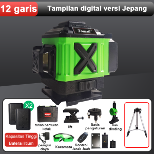Tomati Level laser Garis 12 level laserLaser definisi tinggi Leveling otomatis 360 ° tanpa titik buta