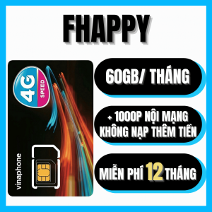 SIM 5G VINAPHONE trọn gói 1 năm FHAPPY - 12TD49 DATA TỐC ĐỘ CAO + MIỄN PHÍ GỌI NỘI MẠNG | FREESHIP - CHƯA KÍCH HOẠT