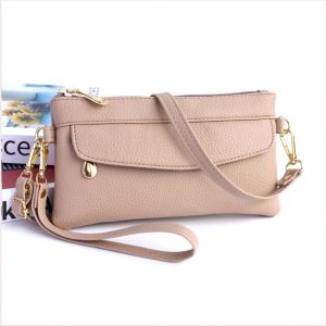 VIVIDI PU Leather Portable Wallet Coin Pocket Crossbody Style PU Leather Handbag Fashion Shoulder Crossbody Bag Daily Use
