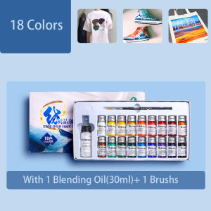 Marie’s 12/18/24/36 Colors Dope-Dyed Fiber Permanent Fabric Paint Set 10ml/Tube Textile Acrylic Paints Waterproof Pigment Painting Art Supplies