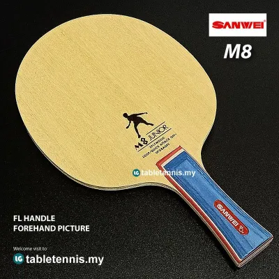 Sanwei Blade M8 FL All Wood Table Tennis Blade Paddle Bat Ping Pong Handshake-FL