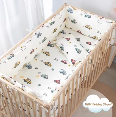 เซ็ตคุ้มเกินราคา!! ชุดกั้นเตียงเด็ก ชุดกันกระแทก ชุดเครื่องนอนเด็ก ลายน่ารัก Baby Bedding Crib Bumpers