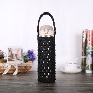 NALANILI Tái sử dụng Phụ Kiện Cắm trại Có dây đeo Túi đựng cốc dệt Ống bọc cốc Nắp chai nước Túi đựng chai nước