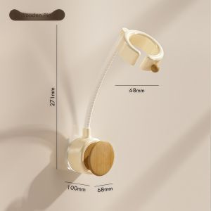 Adjustable Suction Cup Shower Head Holder Handheld Nozzle Bracket Multi Angle Rotation Punch-Free Shower Mounting Bracket