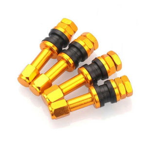 DEER 4PCS Metal Tubeless Aluminum Alloy Motorcycles Car Wheel TR48E Valves Dust Caps Bolt-in Tire Valve Stems