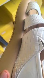 2026 New Large Size Vintage Woven Pattern Velcro Versatile Flat Thick-Soled Outdoor Sandals Comfortable