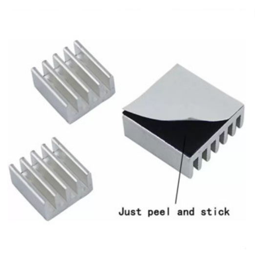 Aluminum Heat Sink 3pc Set (with Adhesive/ w/o Adhesive / Thermal Paste