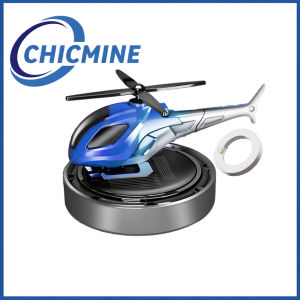 Chicmine Car Air Freshener Car Aromatherapy Diffuser Portable Solar Powered Rotating Helicopter Design Diffuser with Plant Extract Scent