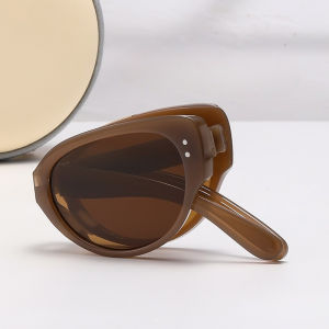 JN IMPRESSION Folding ultra-light retro cat-eye sunscreen cross-border sunglasses high-end anti-ultraviolet portable driving sunglasses