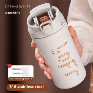 【ALLEN】600ml coffee cup 316 stainless steel thermos cup tumbler portable straw cup（茶杯/水瓶）