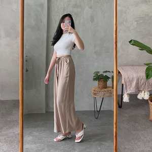 Celana Kulot Basic Bahan Crinkle Premium / Cullotes / Kulot Jumbo Premium / Highwaist / Celana Kulot Kekinian Celana Santai