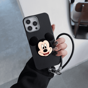 OPPO A3 A5 Pro A5 A9 A31 A38 A15 A15s A16 A17 A17k A18 A53 A54 A57 A77s A58 A60 A74 A95 A76 A96 A78 A79 A92 A93 A94 A98 4G 5G mickey leather strap phone case casing cover 手机壳