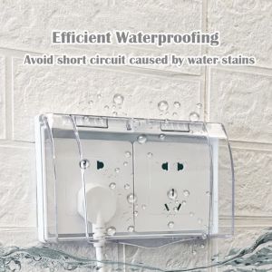 Wall Socket Waterproof Box Plate Switch Protection Cover Outdoor Socket Box Cover Protector IP66