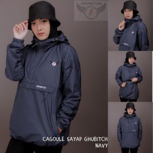 Jaket Pria Cagoule Green Jumbo Simpel Sayap Kantong Doraemon Terlaris