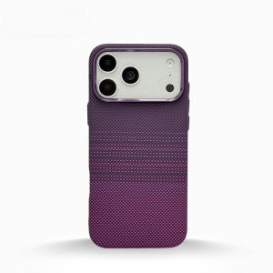 For Magsafe Mangetic Mountain Phone Case For iPhone 17 18 Pro Max Purple Print Carbon Fiber Camera Armor Metal Protection Cover