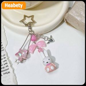 【2-3 days delivery】 Kawaii Miffy Bunny Keychain Bag Pendant Y2K Spice Girl Style Punk Style Rabbit Car Key Ring Phone Pendant