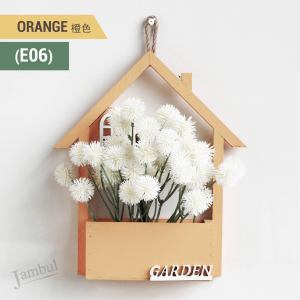 Wood House Wall Hanging Flower Rack Pot Set Flower Home Balcony Garden Decor Shelf Wall Decor Rak Bunga Hiasan Gantung Kayu