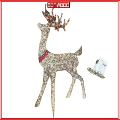 Glowing Christmas Reindeer Decorations Festive Christmas Home Decorations Christmas Led Reindeer Decorations Glowing Plastic Deer Ornaments for Indoor Outdoor Holiday Display – Festive Xmas for Home